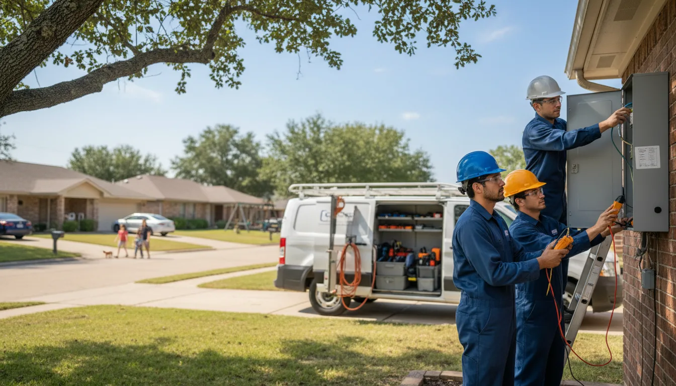 Certified electrician providing emergency electrical services in Saragosa, TX